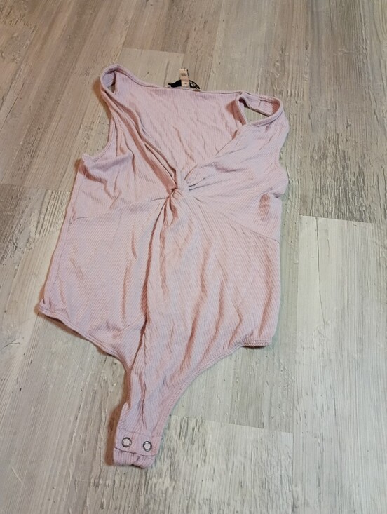 Express Other - 5 for $25! Express Light Pink Ribbed Twist Front Bodysuit